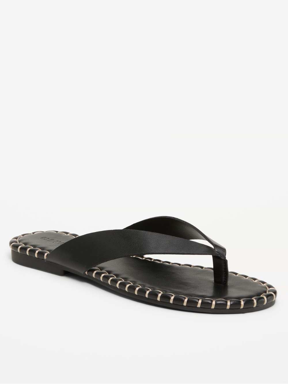 Old Navy Black Flip Flop Sandal with Contrast Stitching